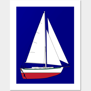 Cape George 36 Cutter Sailboat Posters and Art